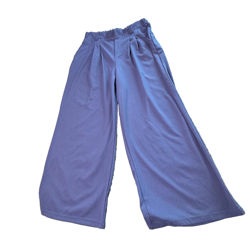 NWT Halara High Rise Wide Leg Pull On Pleated Ponte Work Pants Office - Picture 3 of 8